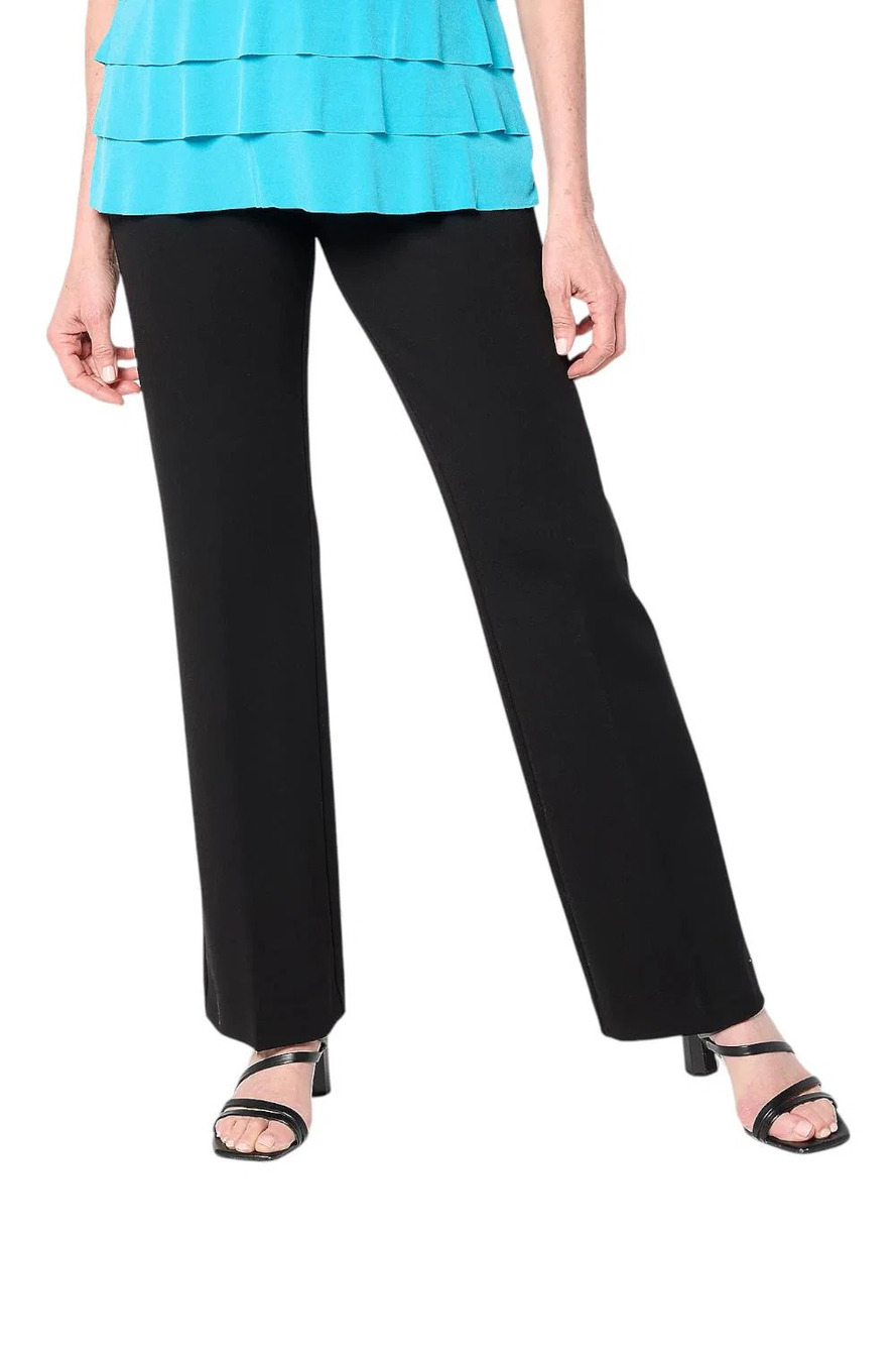 Tailored by Susan Graver Women's Sleek Ponte Boot-Cut Pants Black - Regular
